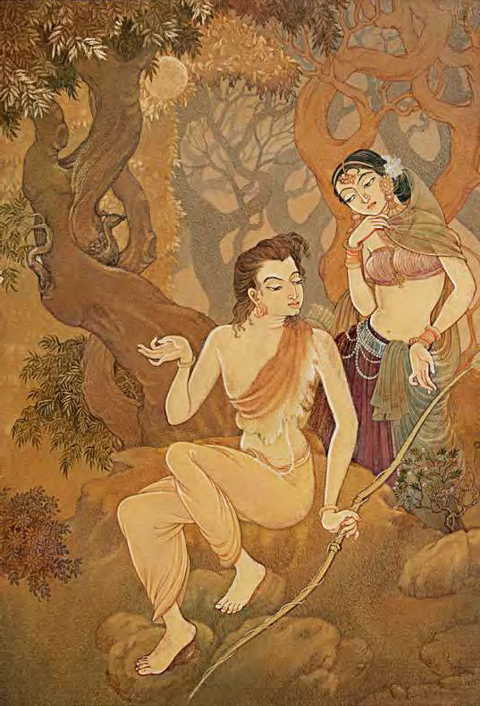 Adig Lakshman, Water colour wash on paper by Sukhivr Sanghal