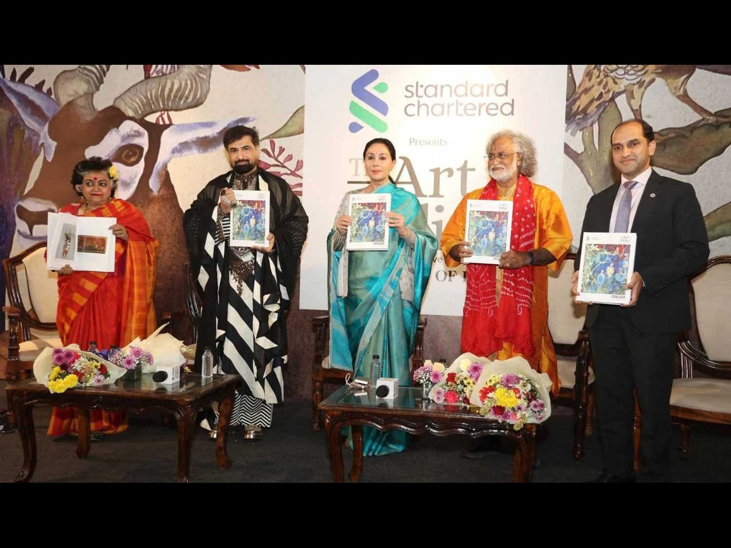 Some glimpses from Prof. Sukhvir Sanghal's paintings showcased at the art of india 2026