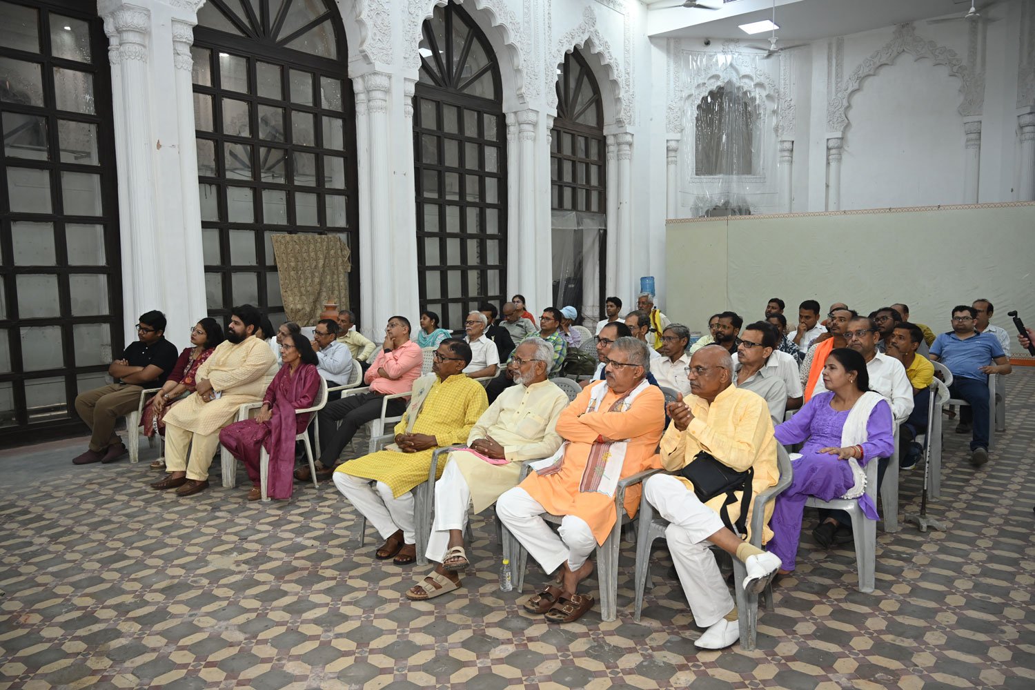 Artists, scholars, and visitors attending the launch programme and exhibition.