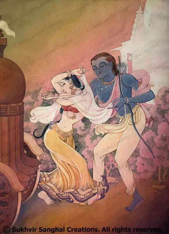 Paintings based on indian rasa theory by sukhvir sanghal